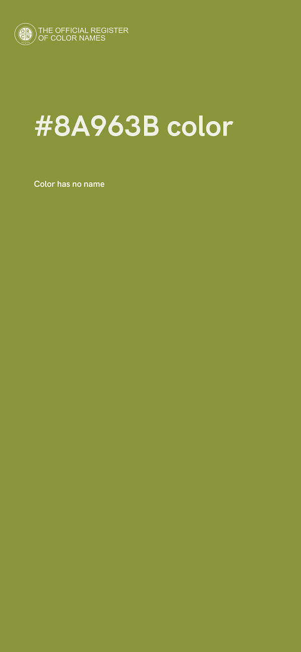 #8A963B color image
