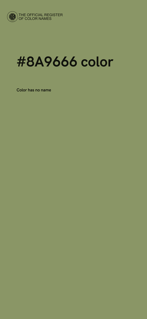 #8A9666 color image