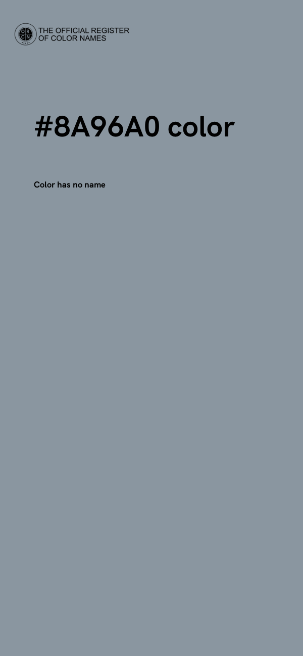 #8A96A0 color image