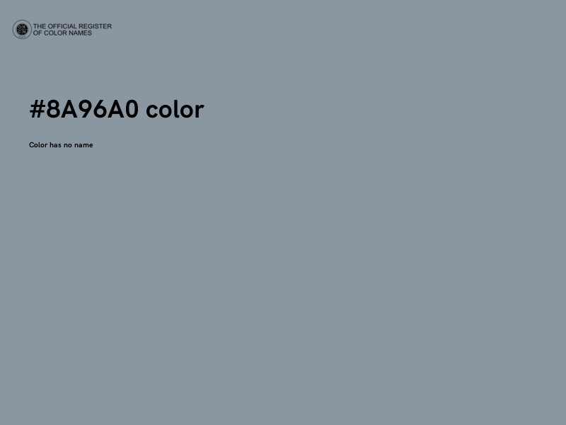 #8A96A0 color image