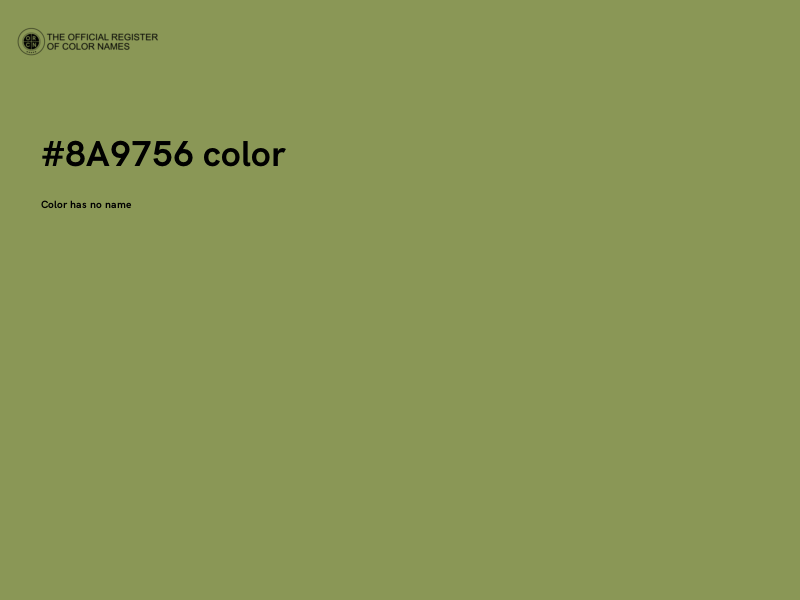 #8A9756 color image