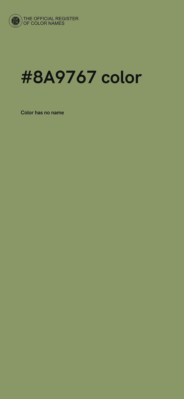 #8A9767 color image