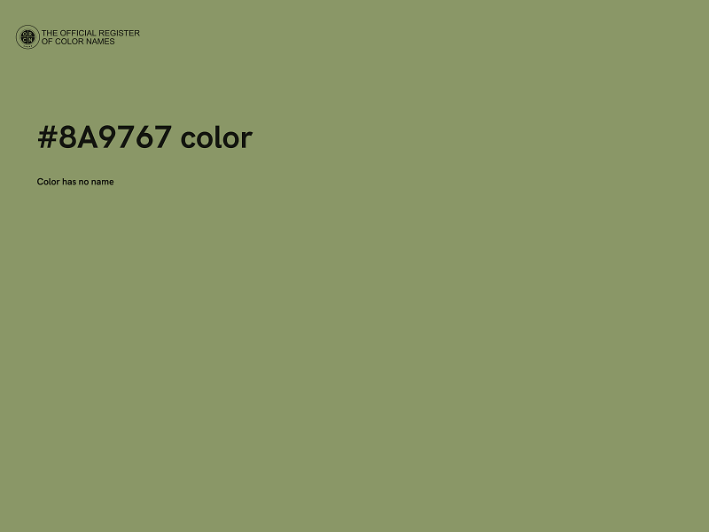 #8A9767 color image