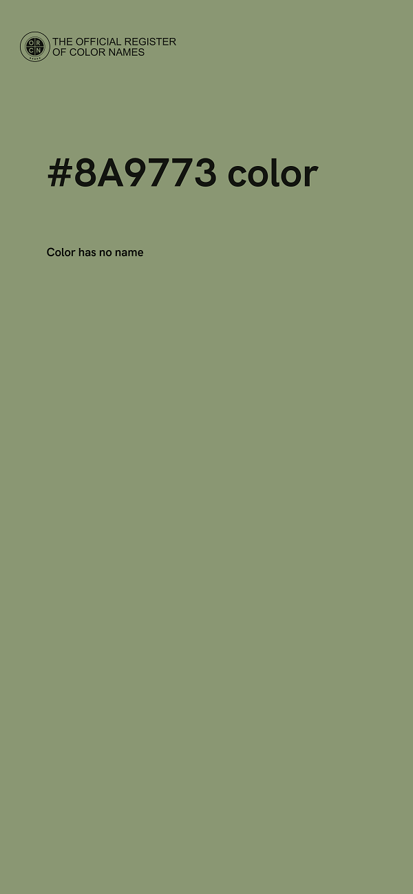 #8A9773 color image