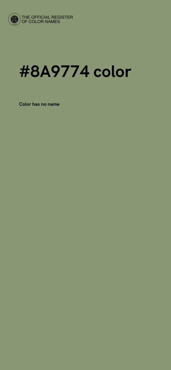 #8A9774 color image