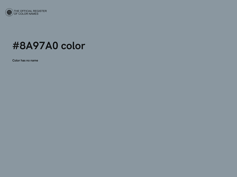 #8A97A0 color image