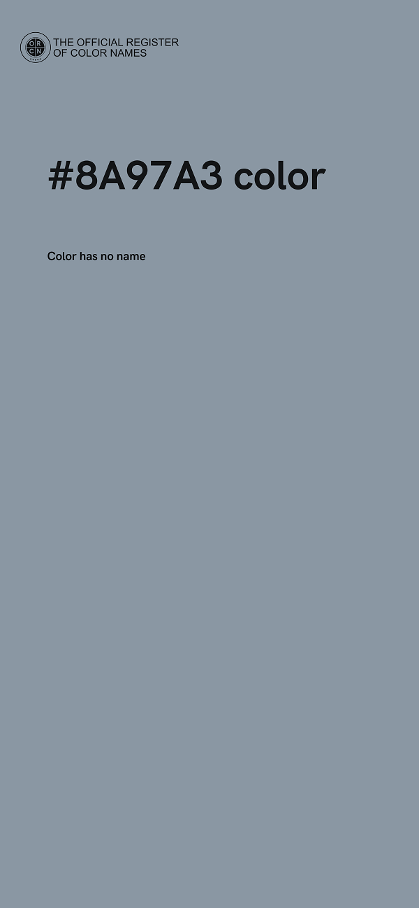 #8A97A3 color image