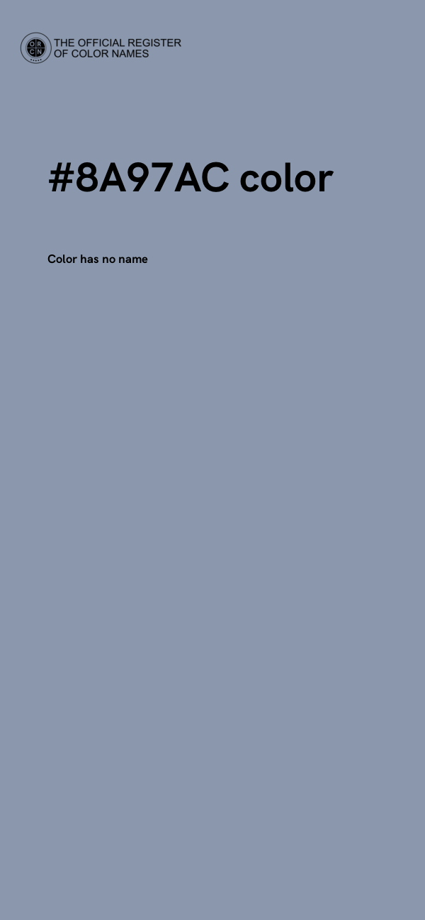 #8A97AC color image