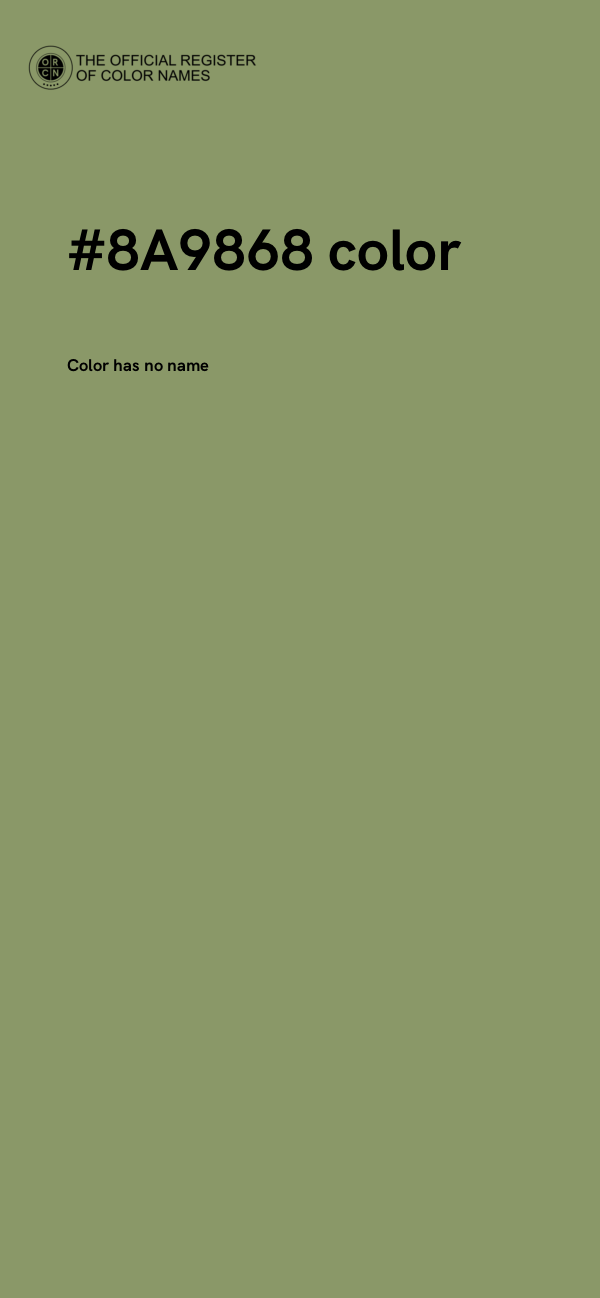 #8A9868 color image