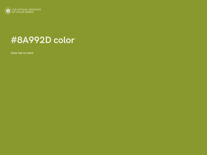 #8A992D color image