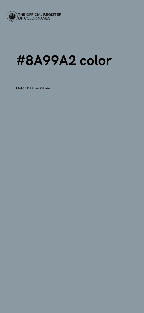 #8A99A2 color image