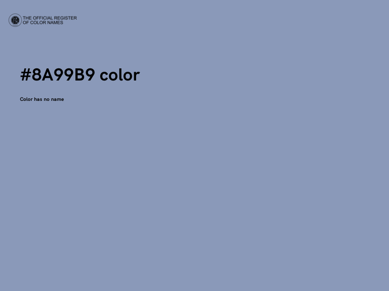 #8A99B9 color image