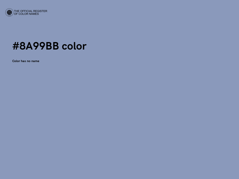 #8A99BB color image