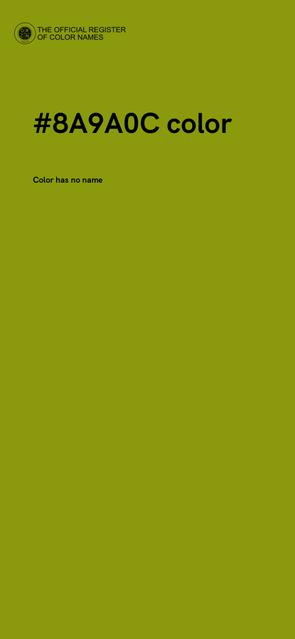 #8A9A0C color image