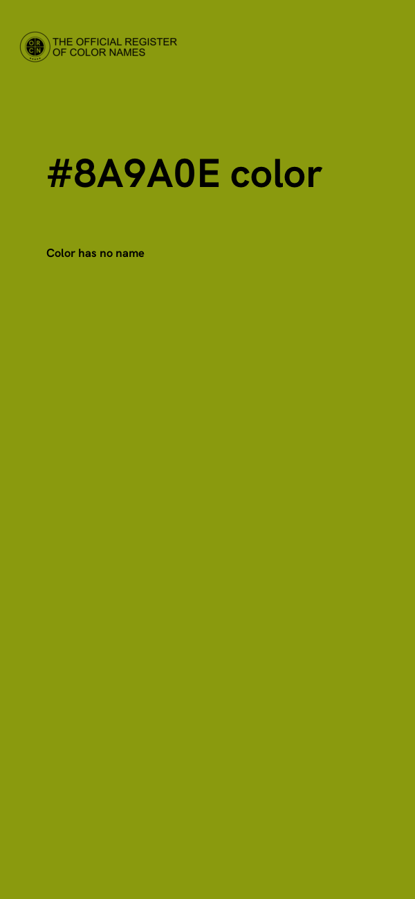 #8A9A0E color image