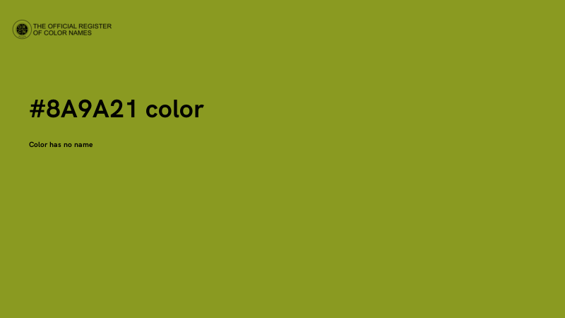 #8A9A21 color image