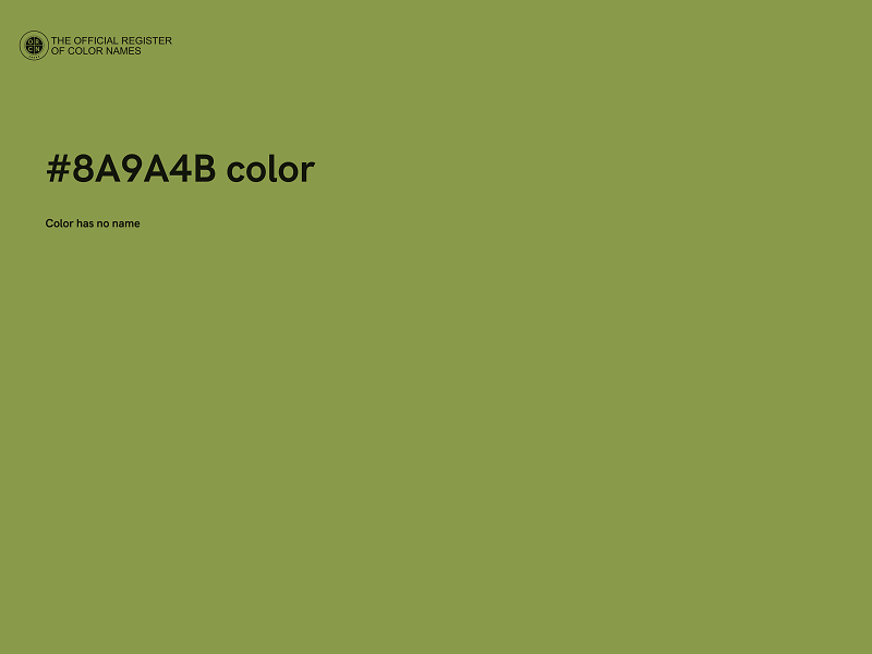 #8A9A4B color image