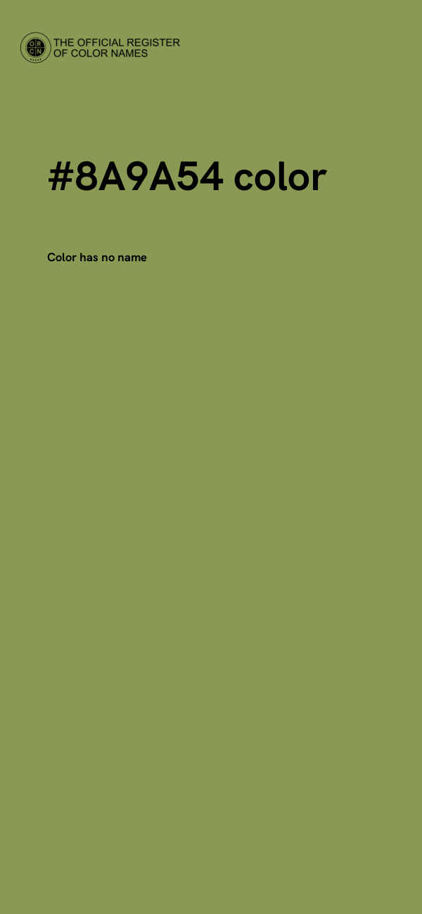 #8A9A54 color image