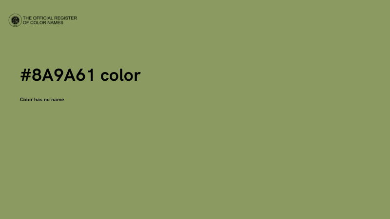 #8A9A61 color image