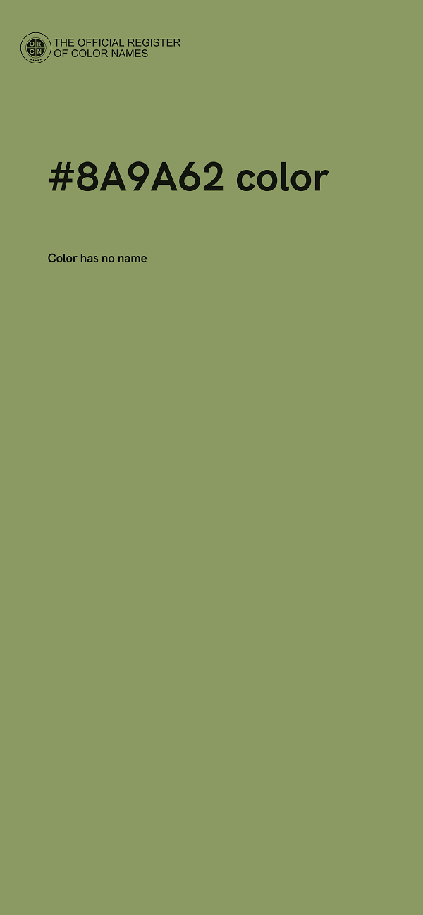 #8A9A62 color image