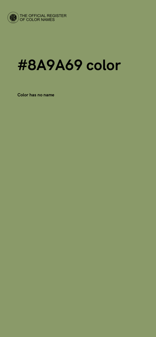 #8A9A69 color image