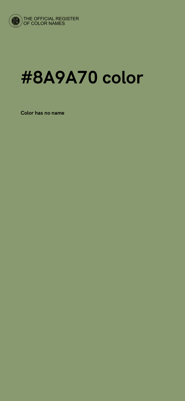 #8A9A70 color image