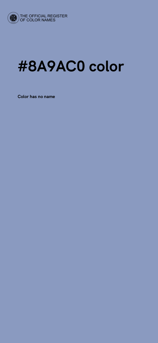 #8A9AC0 color image