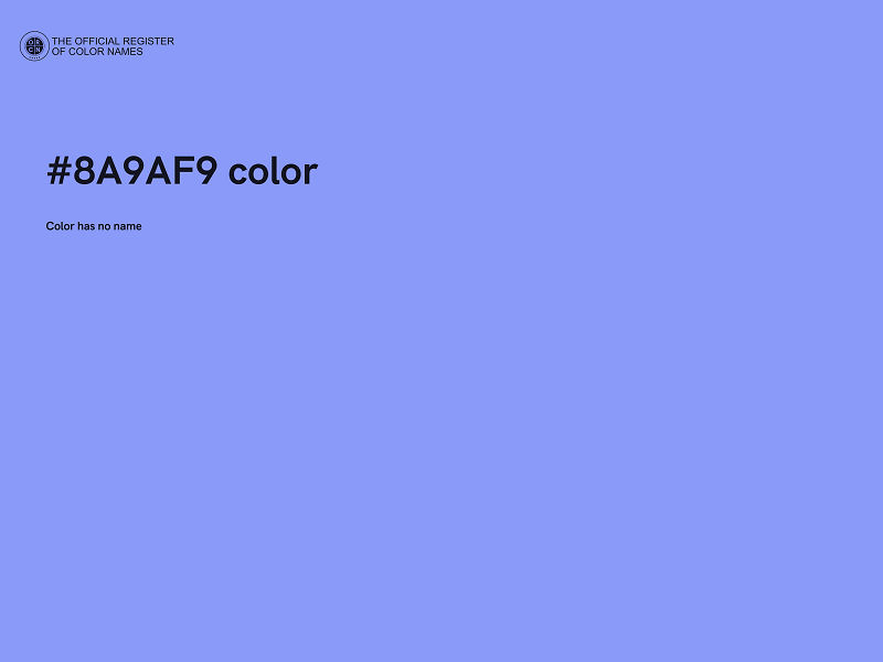 #8A9AF9 color image