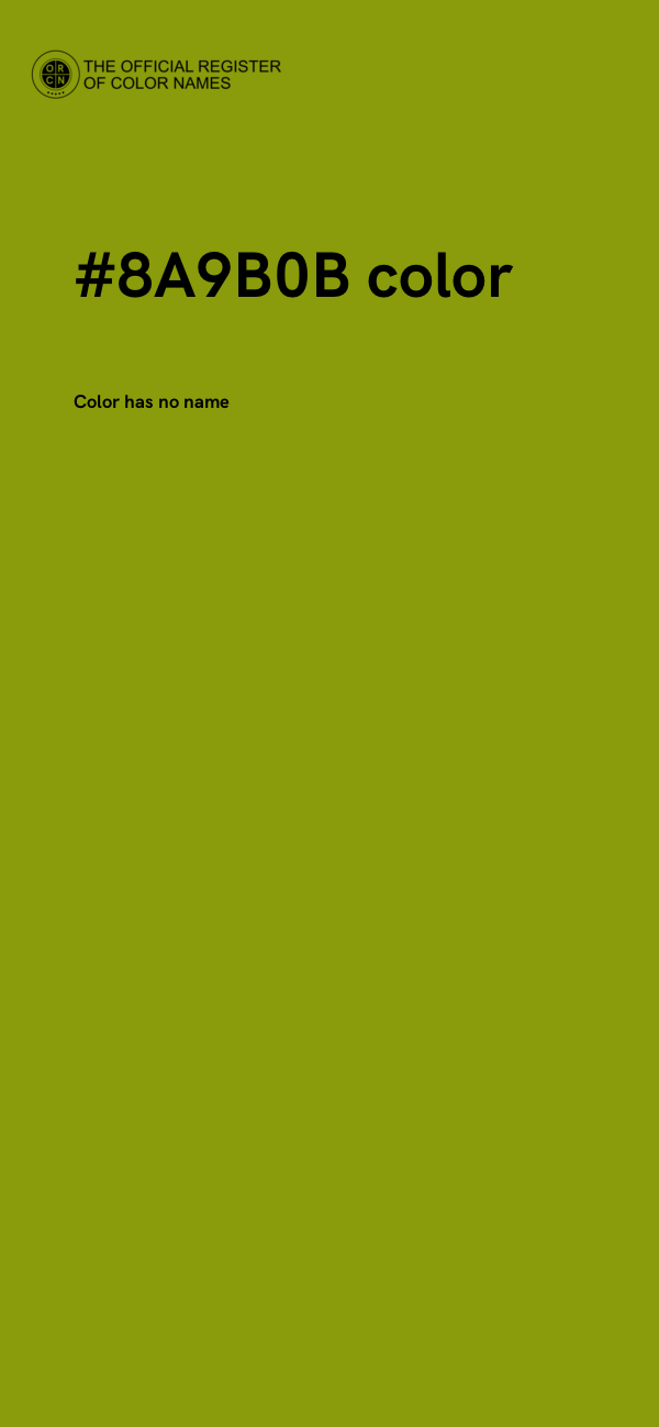 #8A9B0B color image