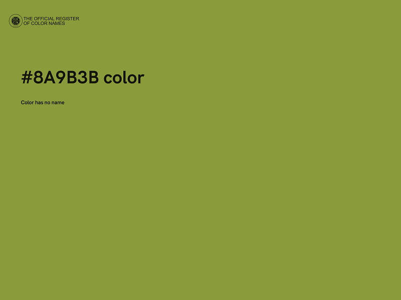 #8A9B3B color image