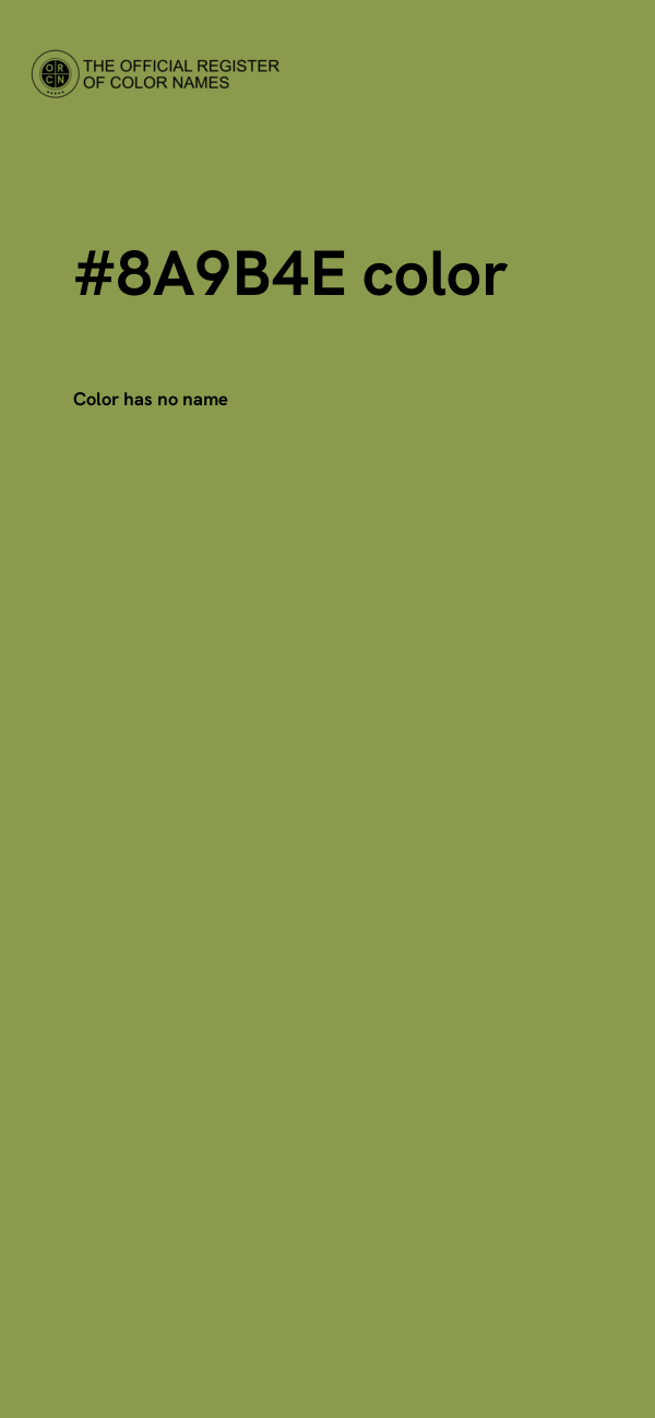 #8A9B4E color image