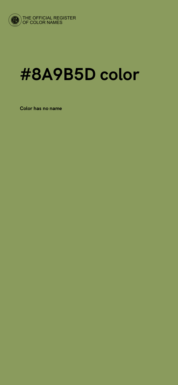 #8A9B5D color image