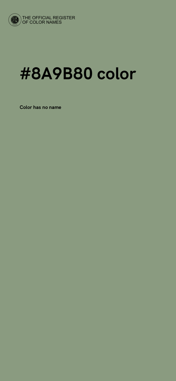 #8A9B80 color image