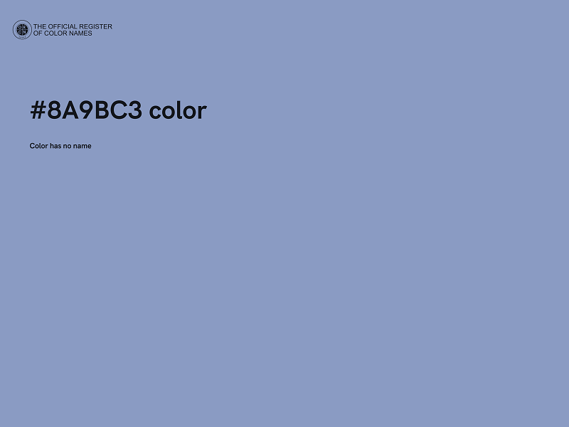 #8A9BC3 color image