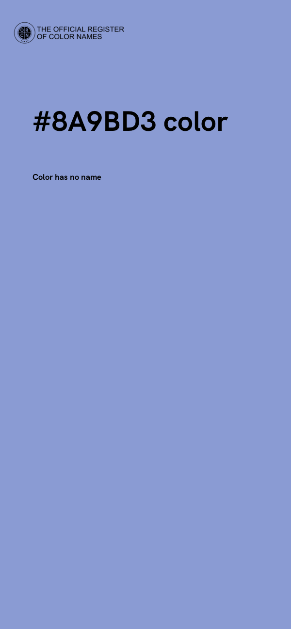 #8A9BD3 color image