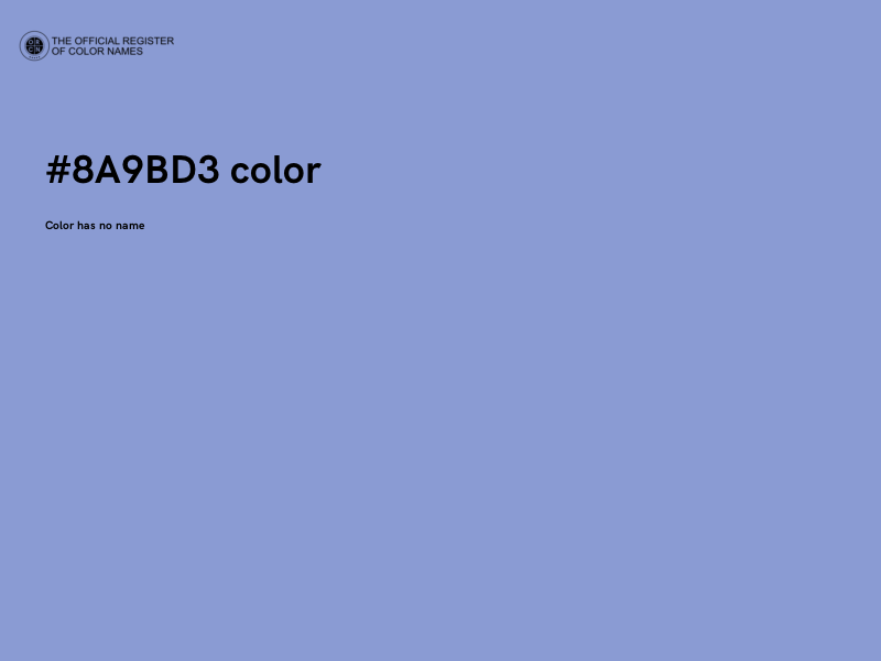 #8A9BD3 color image