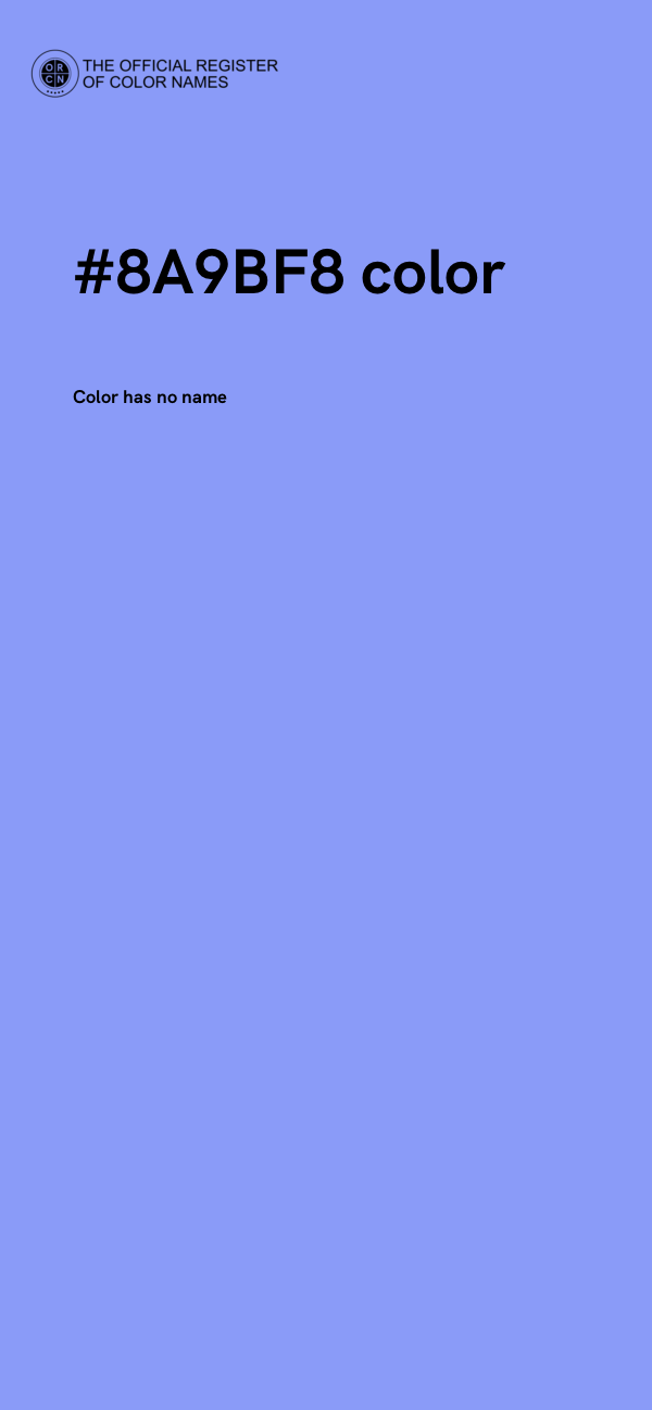#8A9BF8 color image