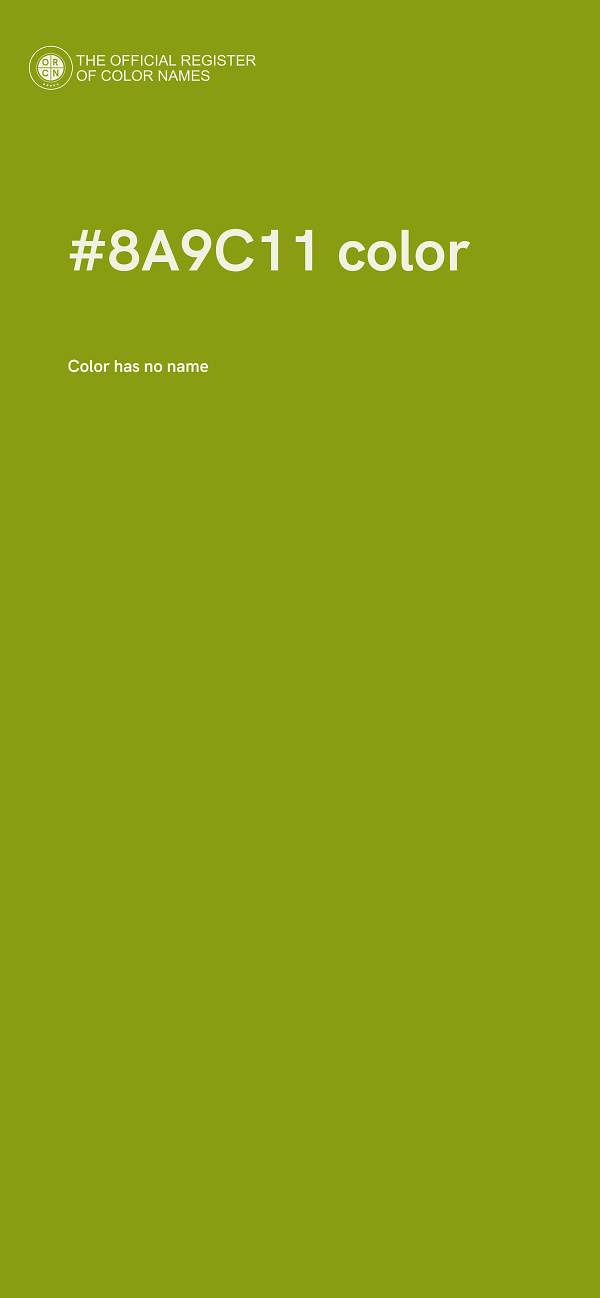 #8A9C11 color image