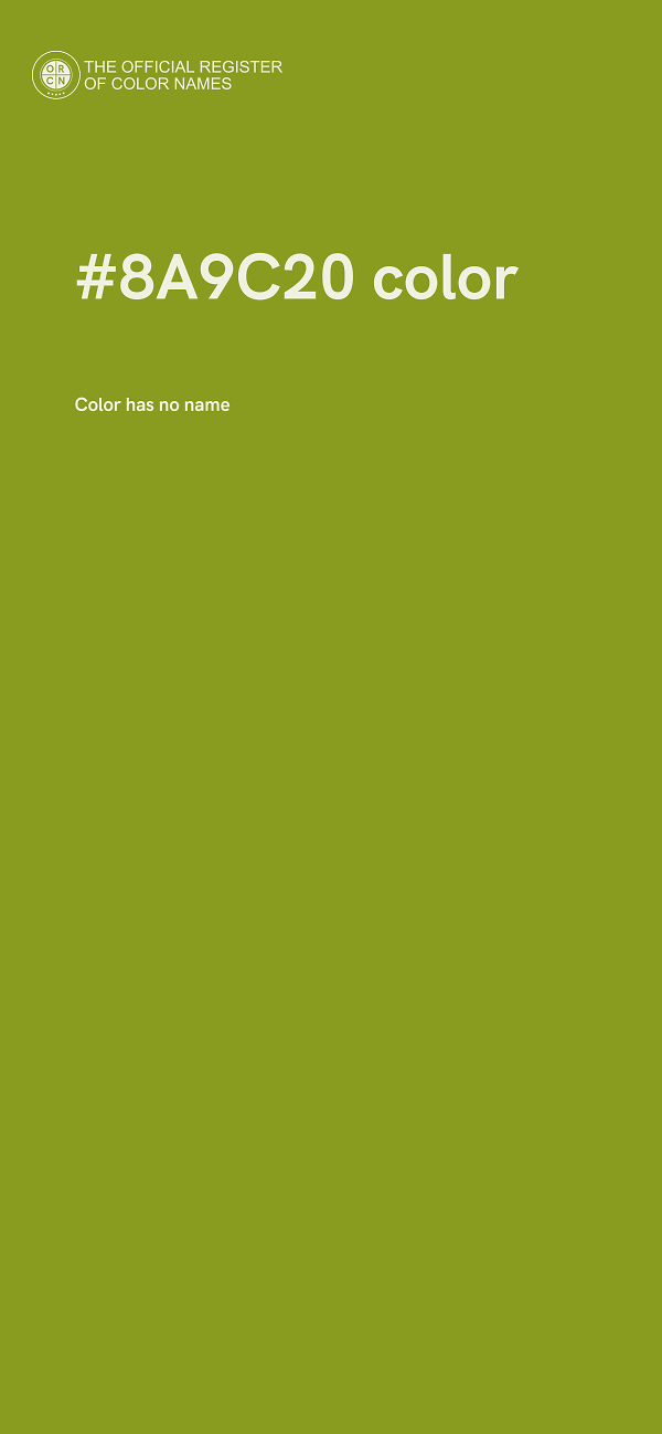 #8A9C20 color image