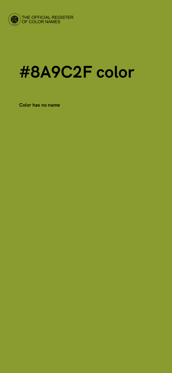 #8A9C2F color image