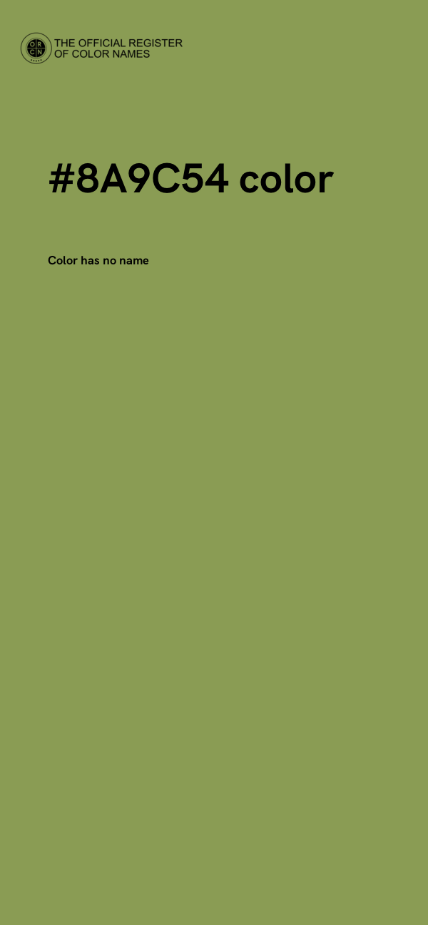 #8A9C54 color image