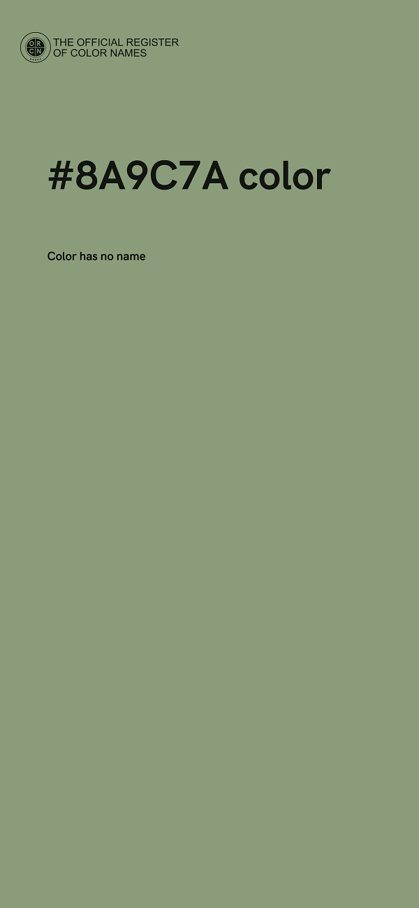 #8A9C7A color image