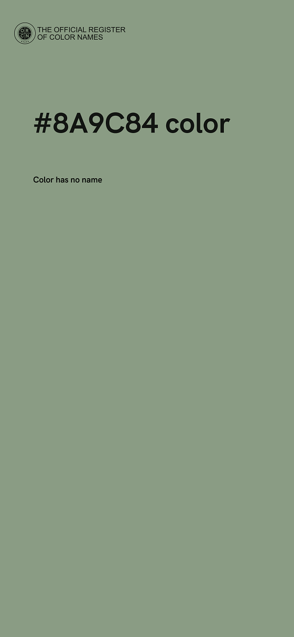#8A9C84 color image