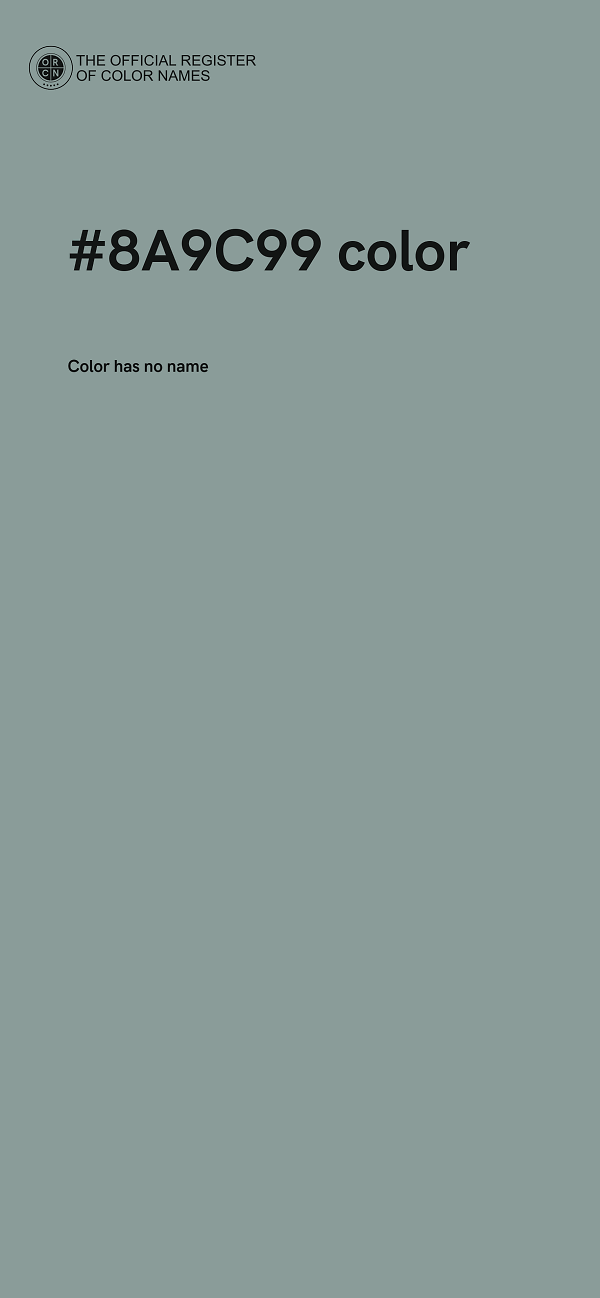 #8A9C99 color image