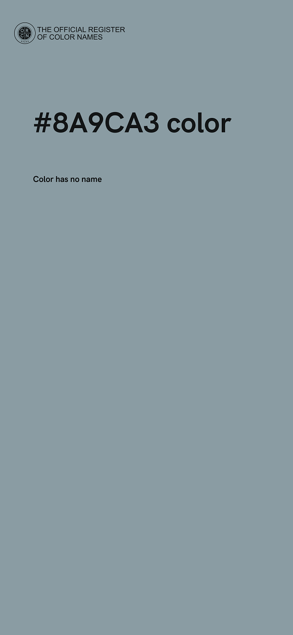 #8A9CA3 color image