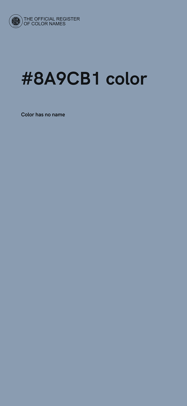 #8A9CB1 color image
