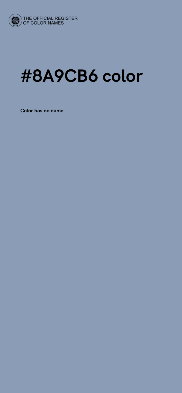 #8A9CB6 color image