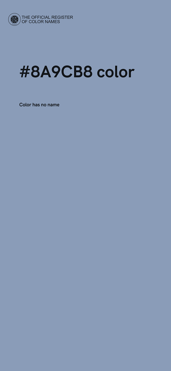 #8A9CB8 color image