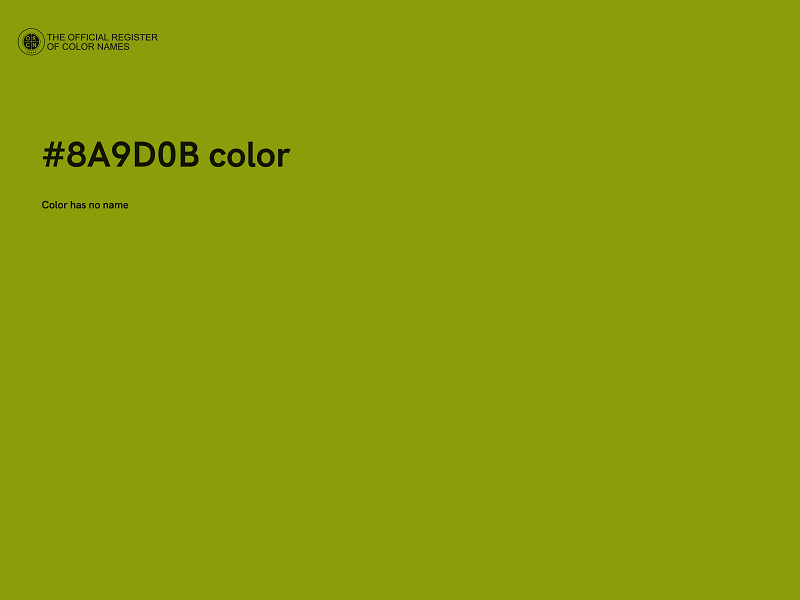 #8A9D0B color image