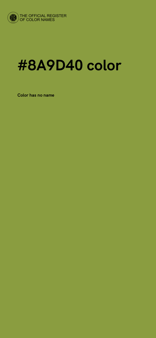 #8A9D40 color image